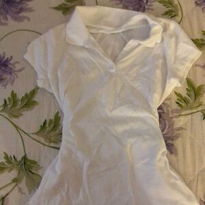 White Collared Short Sleeve Shirt